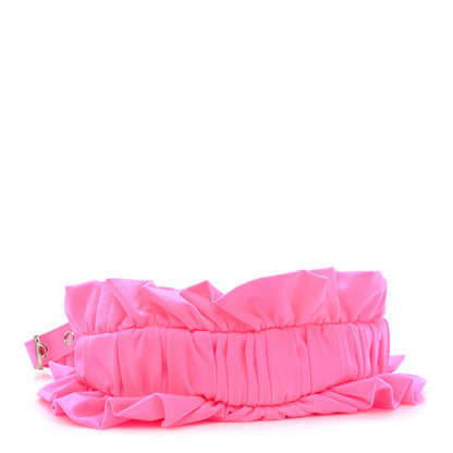 Balenciaga Ruffled Jersey Le Cagole Shoulder Bag XS Fluo Pink 4 of 9