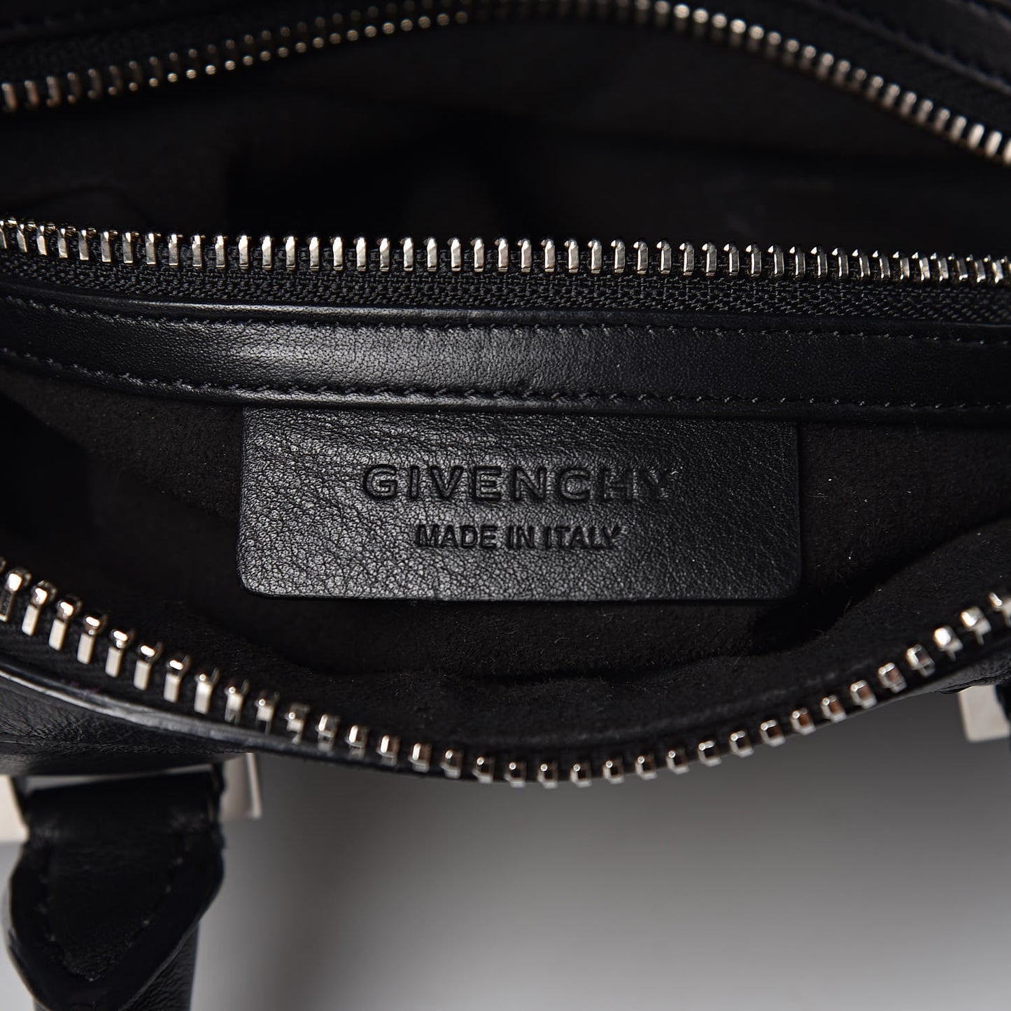 Calfskin Coated Canvas Madonna Print Mini Lucrezia Black