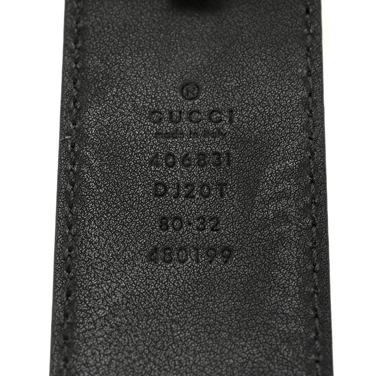 Textured Calfskin Double G 40mm Belt 80 32 Black