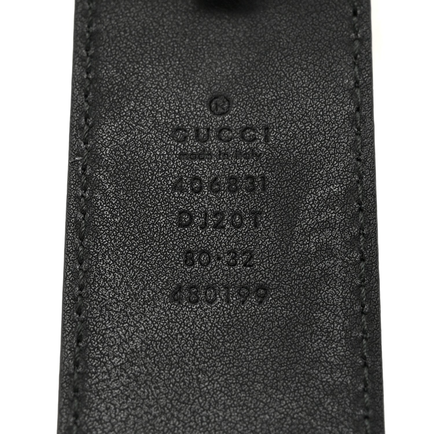 Gucci Textured Calfskin Double G 40mm Belt 80 32 Black 5 of 6