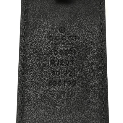 Gucci Textured Calfskin Double G 40mm Belt 80 32 Black 5 of 6