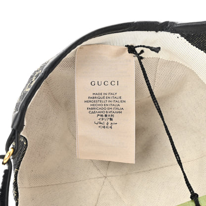 Gucci Denim Calfskin GG Monogram Oscar Baseball Hat M Black Ivory 7 of 8