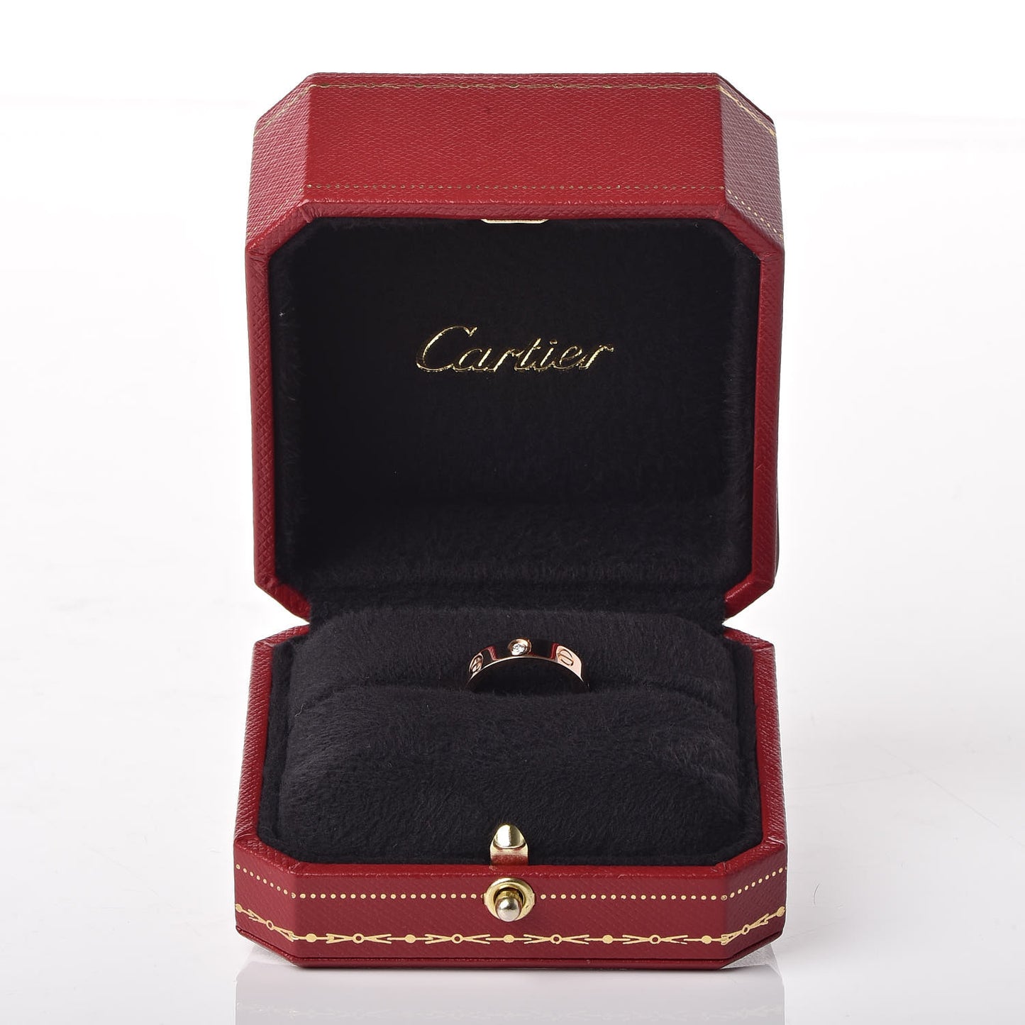 18K Pink Gold Diamond 4mm LOVE Wedding Band Ring 47 4