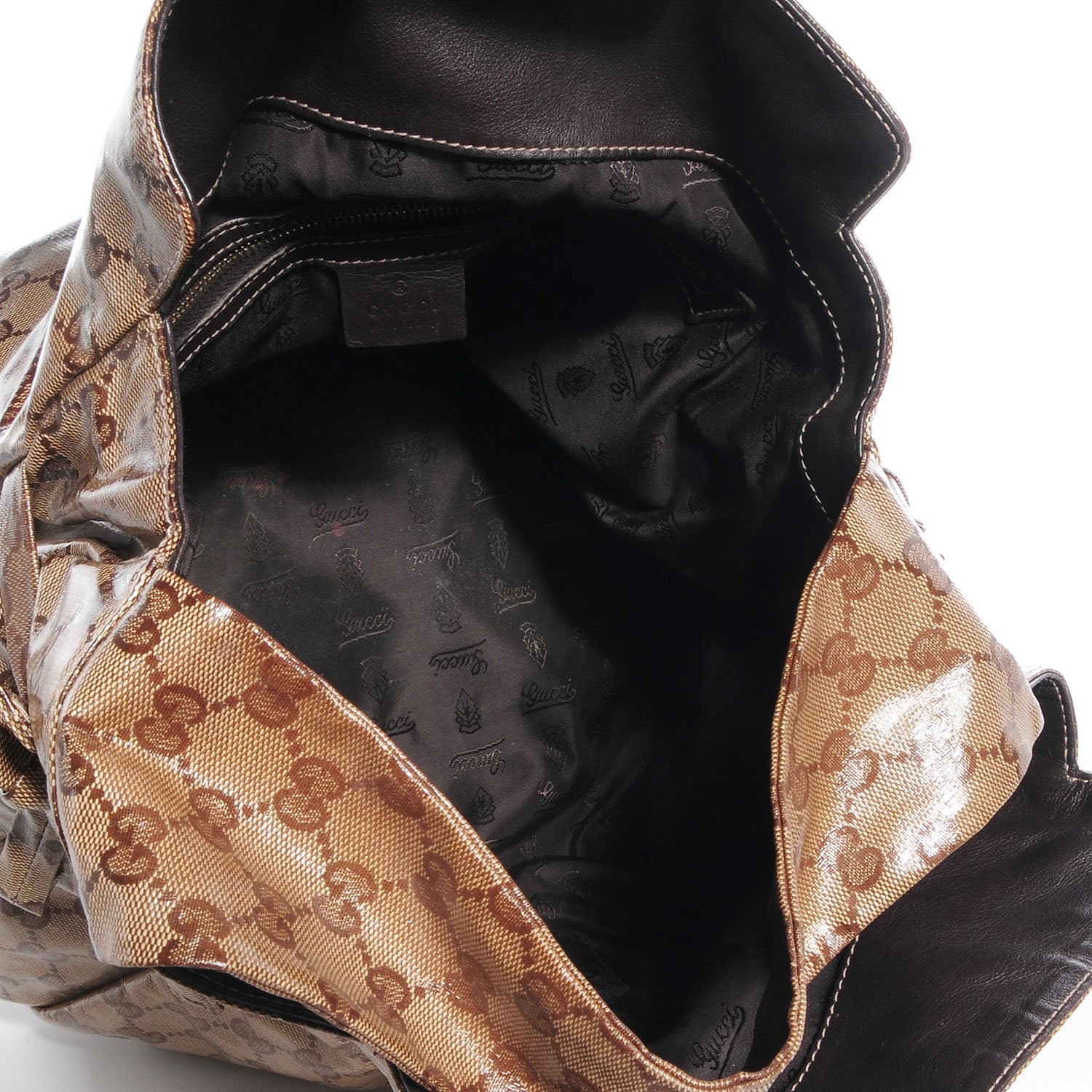 Gucci Crystal GG Medium Hysteria Shoulder Bag Brown 5 of 7