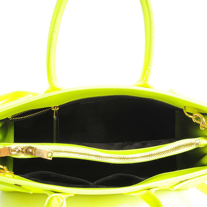 Saint Laurent Calfskin Small Sac De Jour Bag Neon Yellow 7 of 7