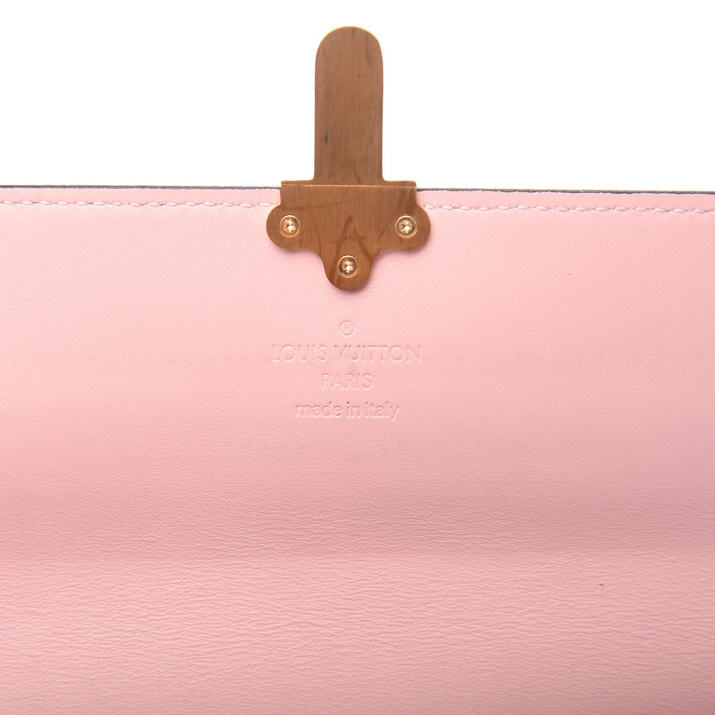 Patent Calfskin Monogram Cherrywood Wallet Rose Ballerine