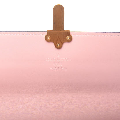Louis Vuitton Patent Calfskin Monogram Cherrywood Wallet Rose Ballerine 6 of 9