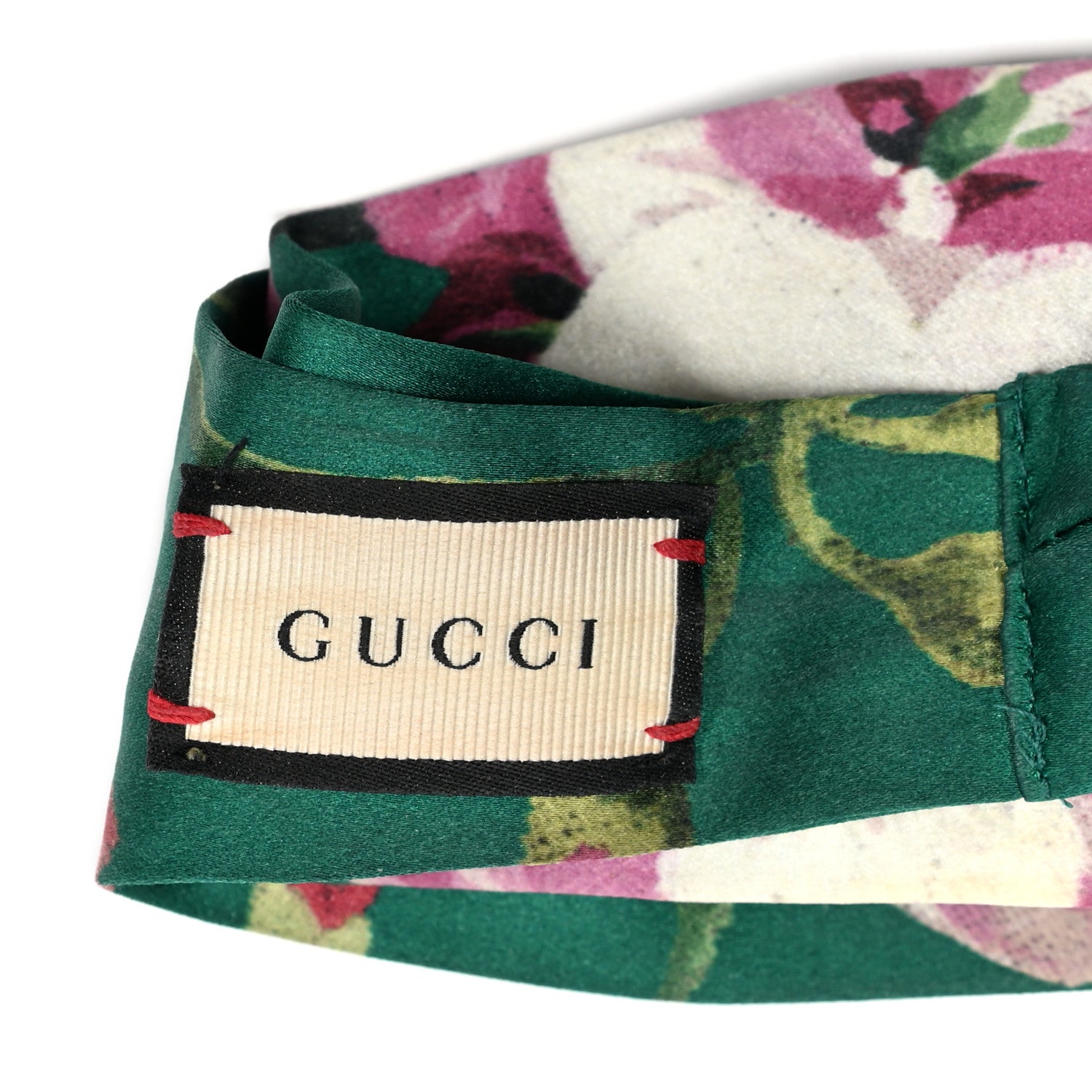 Gucci Silk Blooms Print Duchesse Headband Grass 3 of 4