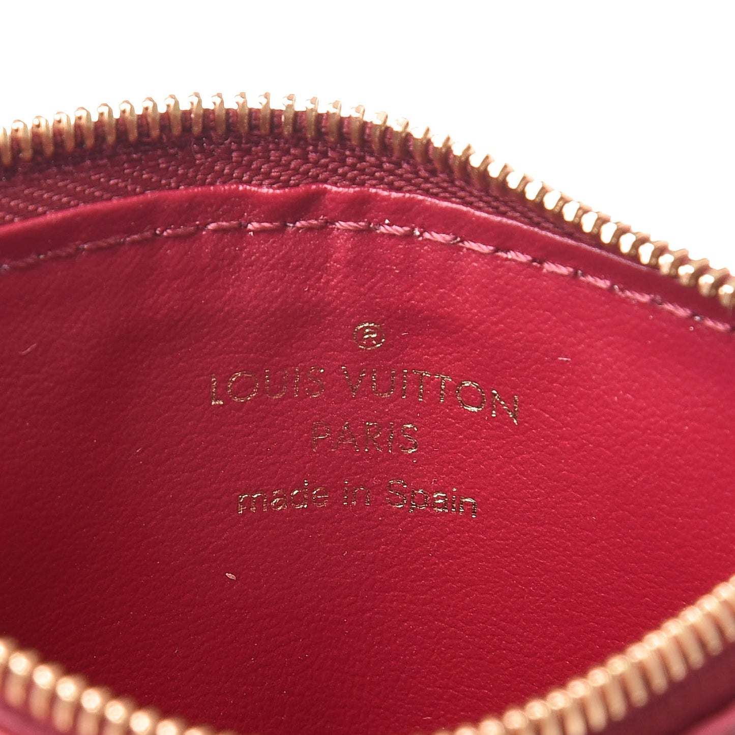 Monogram Zipped Card Holder Fuchsia