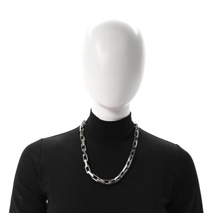 Louis Vuitton Monogram Chain Necklace Silver Silver 2 of 5