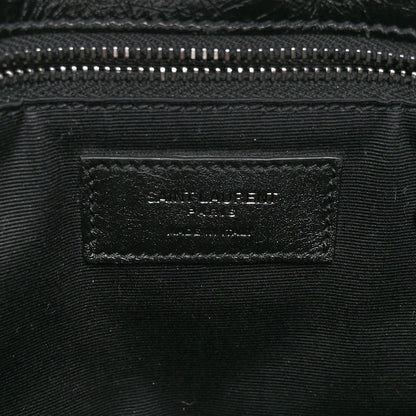 Saint Laurent Crinkled Calfskin Matelasse Monogram Medium Niki Chain Satchel Black 6 of 9