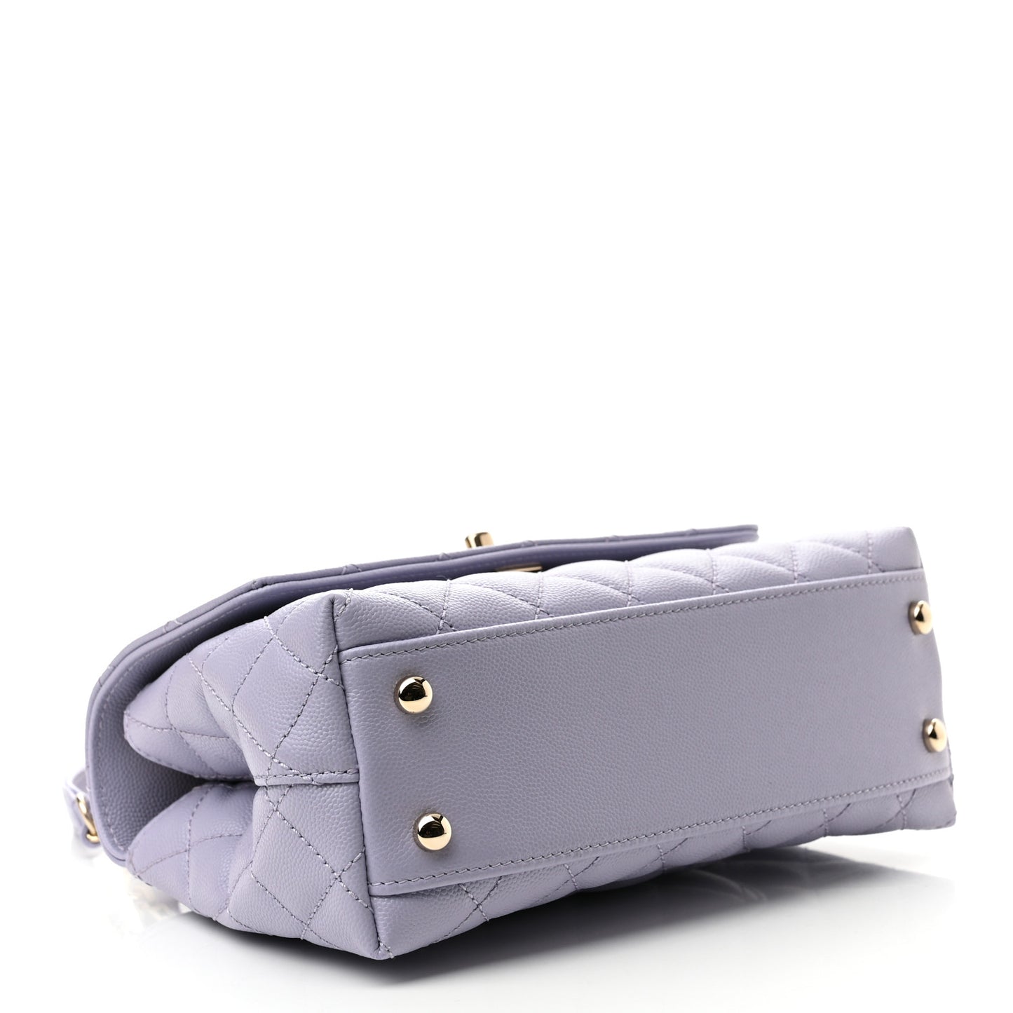 Caviar Quilted Mini Coco Handle Flap Light Purple
