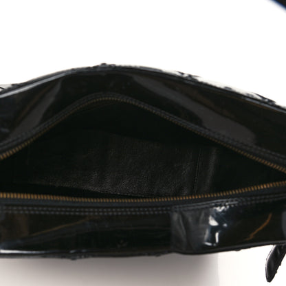 Chanel Patent Diamond Stitch Shoulder Bag Black 5 of 13