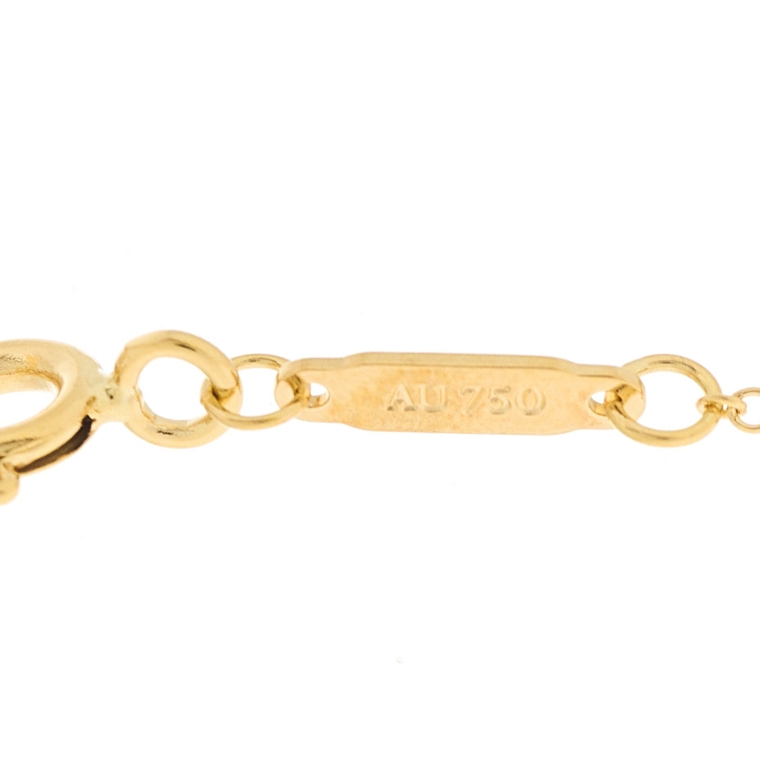 18K Yellow Gold Large T Smile Pendant Necklace