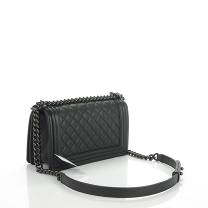 Chanel Caviar Quilted Medium Boy Flap So Black 3 of 7