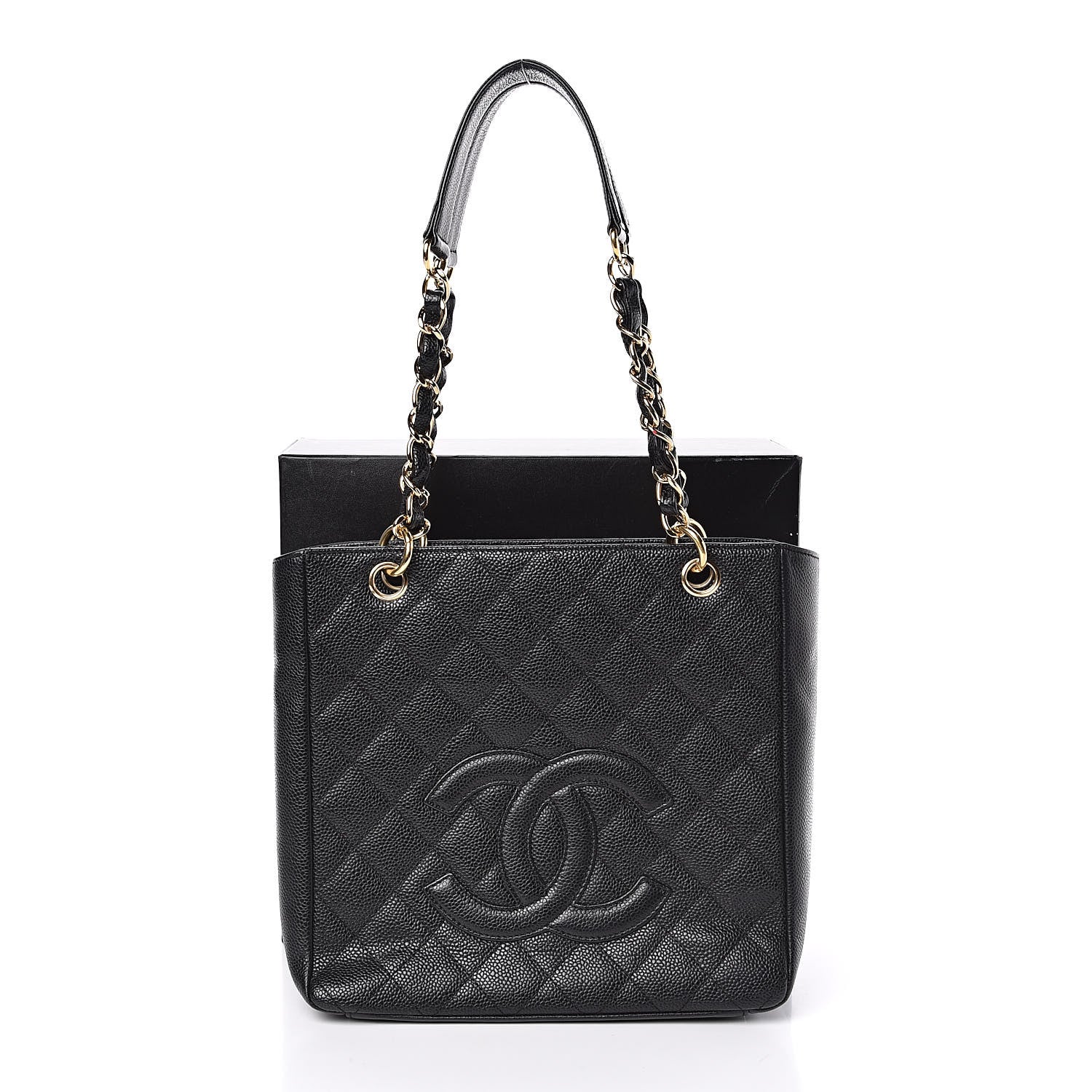 Chanel Caviar Quilted Petit Shopping Tote PST Black 11 of 11