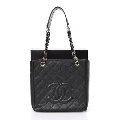 Chanel Caviar Quilted Petit Shopping Tote PST Black 11 of 11