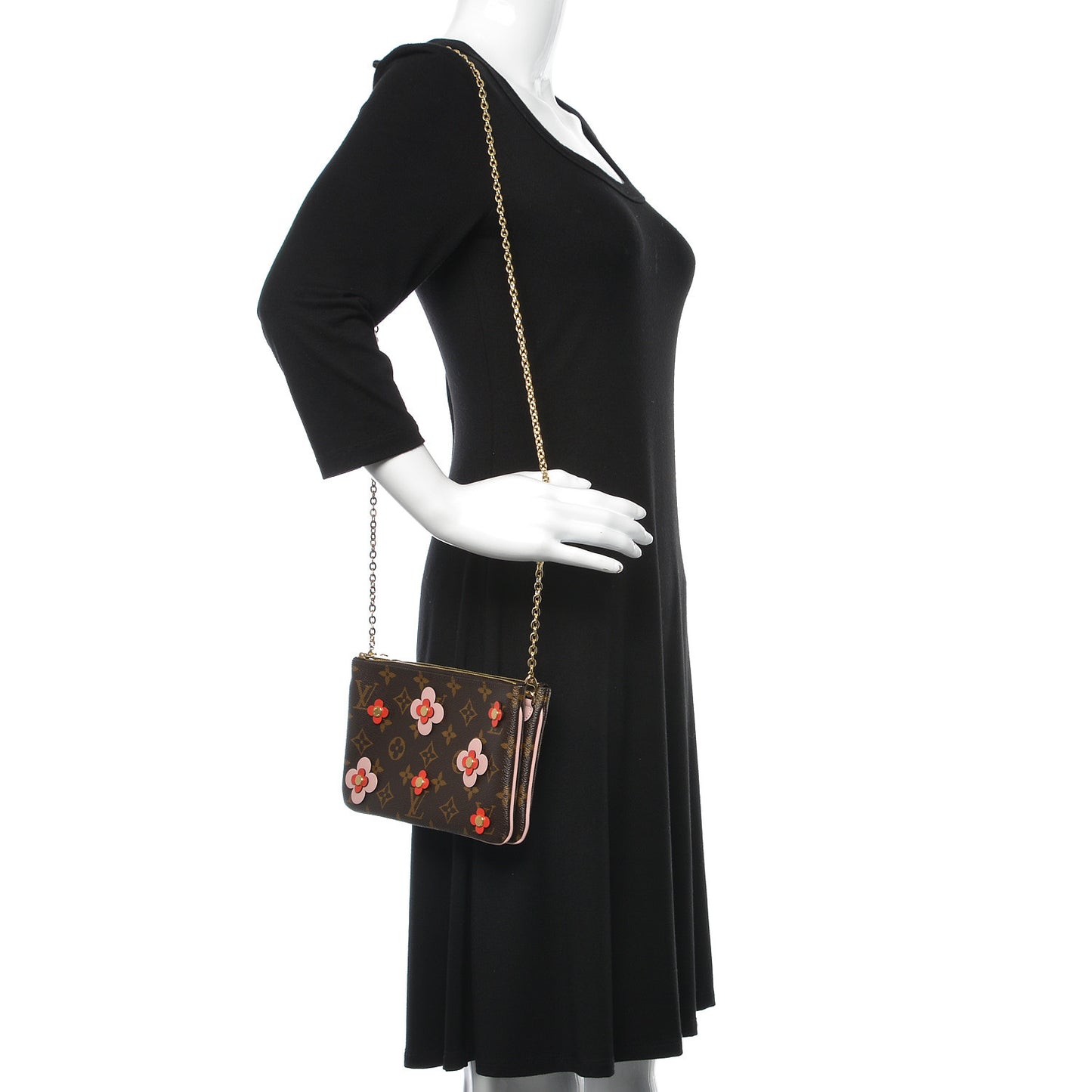 Monogram Blooming Flowers Double Zip Pochette