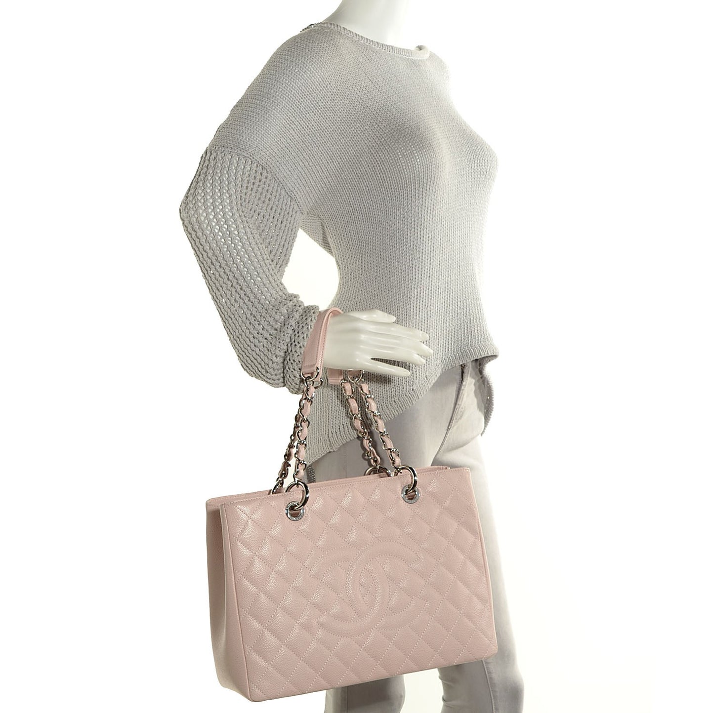 Caviar Grand Shopping Tote GST Light Pink