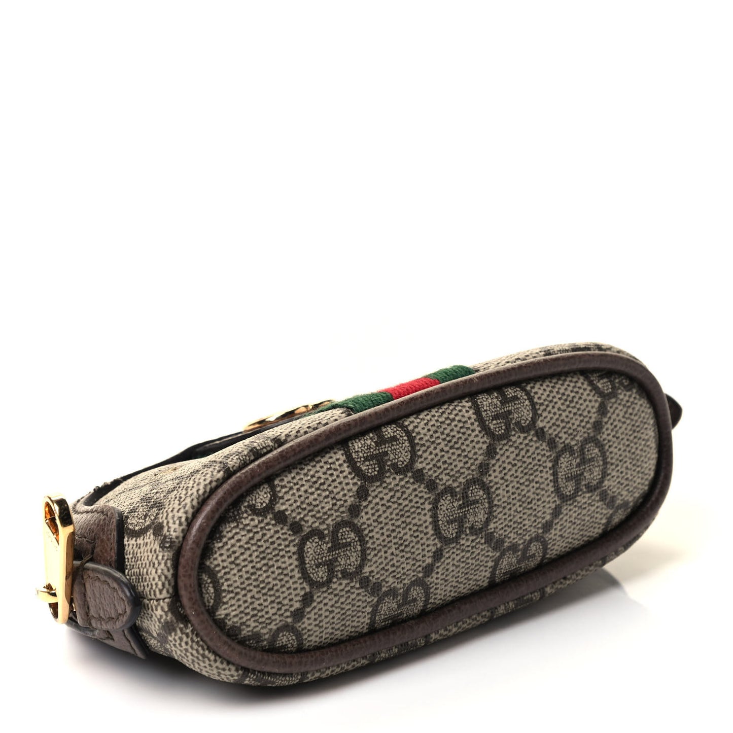 GG Supreme Monogram Web Ophidia Dome Key Pouch Beige New Acero