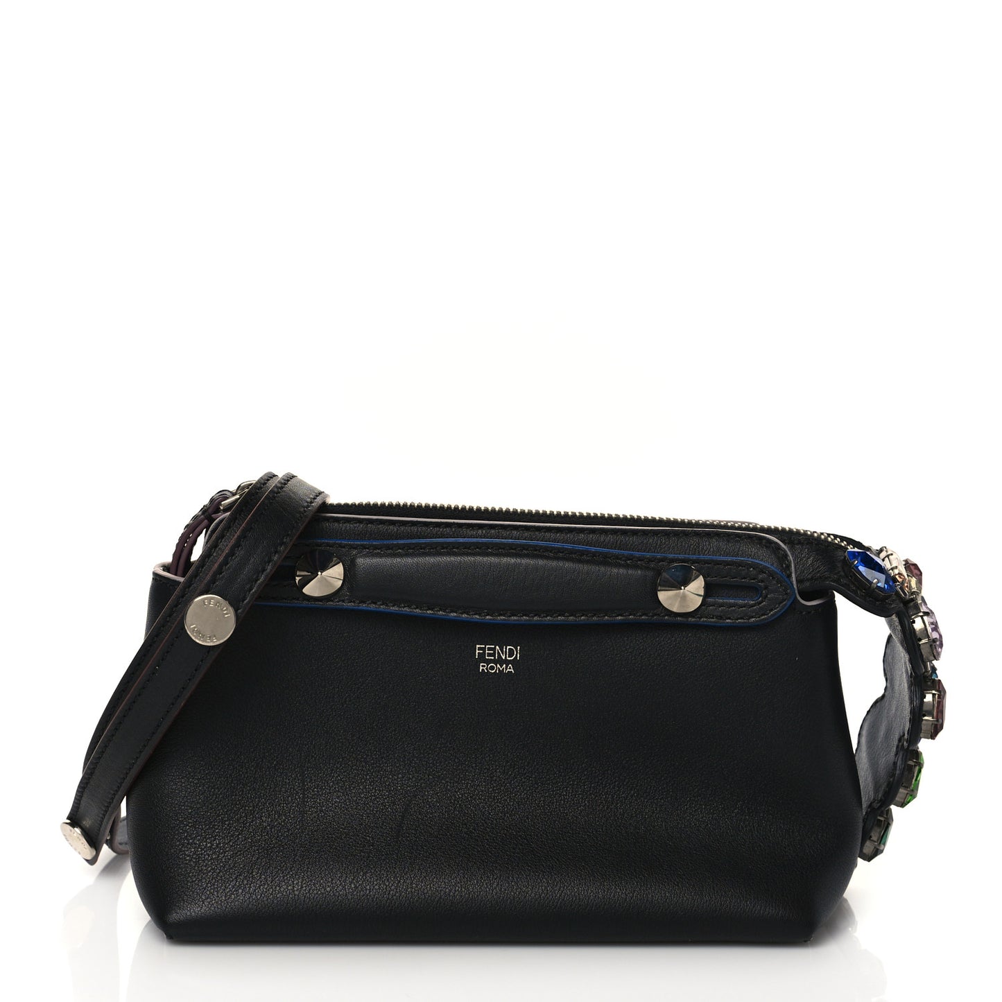 Vitello Dolce Crystal Croc Tail Mini By The Way Boston Bag Black Multicolor