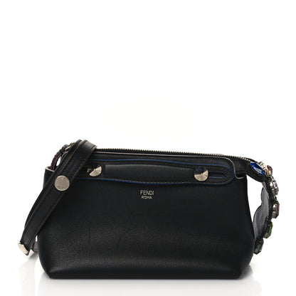 Fendi Vitello Dolce Crystal Croc Tail Mini By The Way Boston Bag Black Multicolor 1 of 10