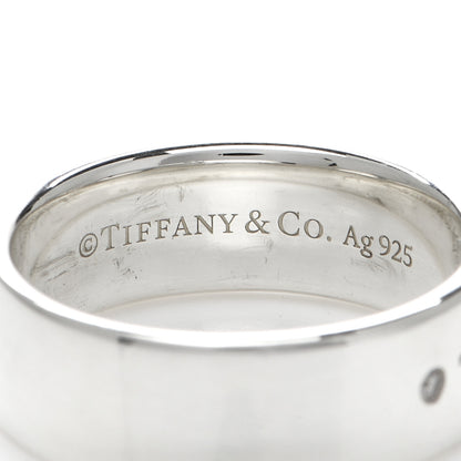Tiffany Sterling Silver Diamond Return to Tiffany Narrow Ring 50 5.5 4 of 4