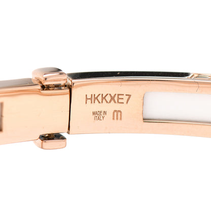 Bulgari 18K Rose Gold White Ceramic B.Zero1 Bangle Bracelet M 4 of 4