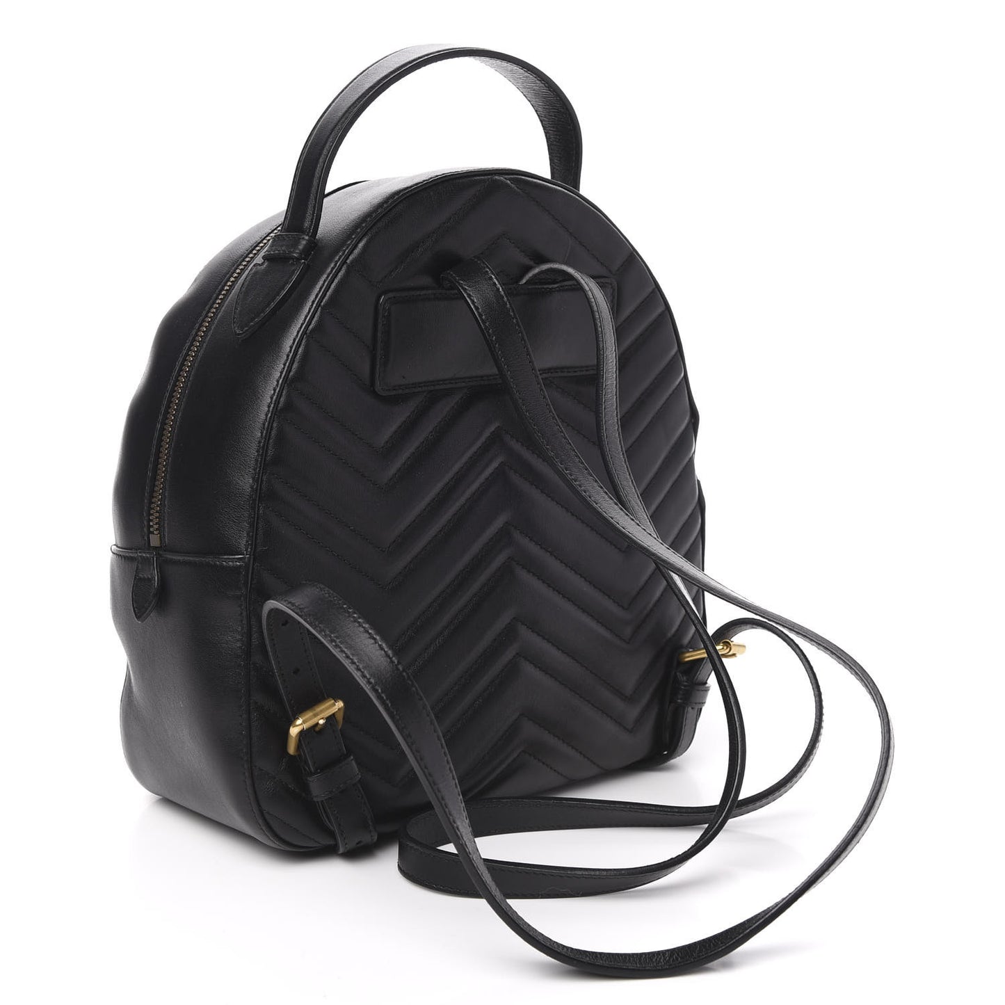 Calfskin Matelasse GG Marmont Dome Backpack Black