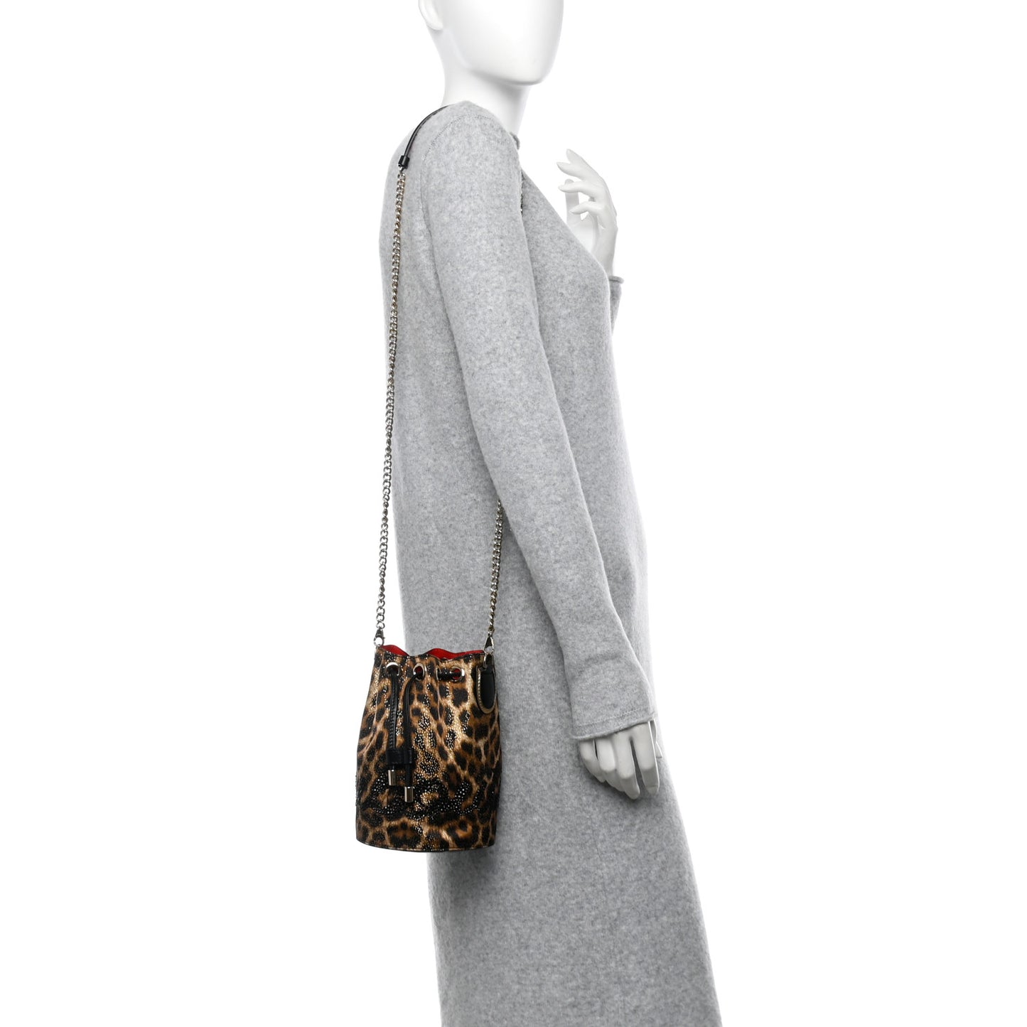 Leopard Print Marie Jane Bucket Brown