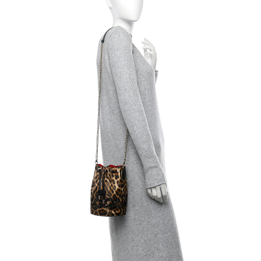 Leopard Print Marie Jane Bucket Brown