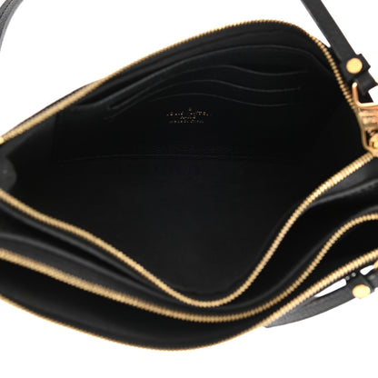 Louis Vuitton Empreinte Monogram Giant Double Zip Pochette Black Cream 12 of 23