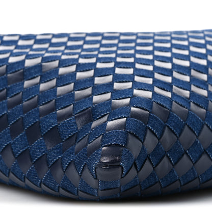 Bottega Veneta Denim Nappa Intrecciato Large Hop Abyss Indigo 8 of 9