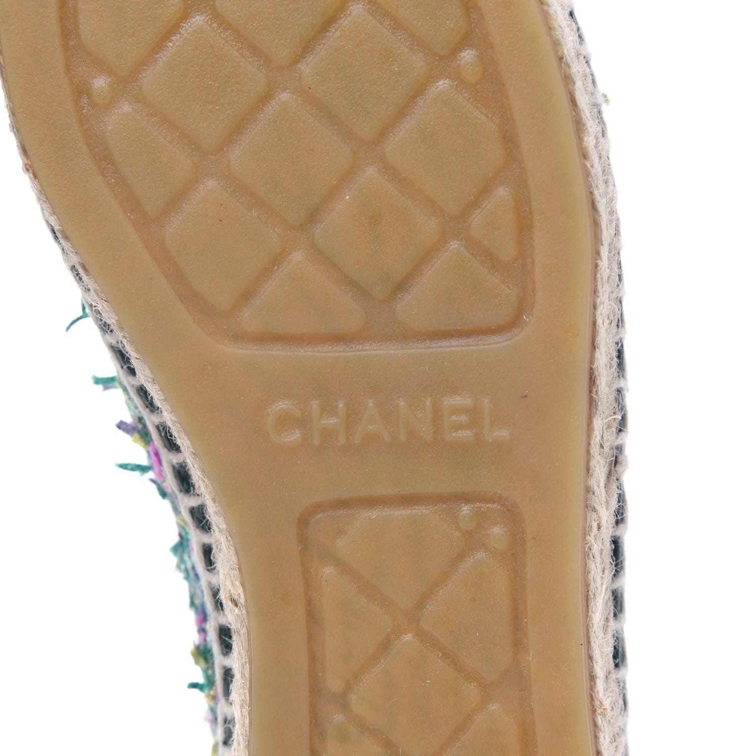 Chanel Tweed CC Espadrilles 36 Turquoise Multicolor 6 of 8