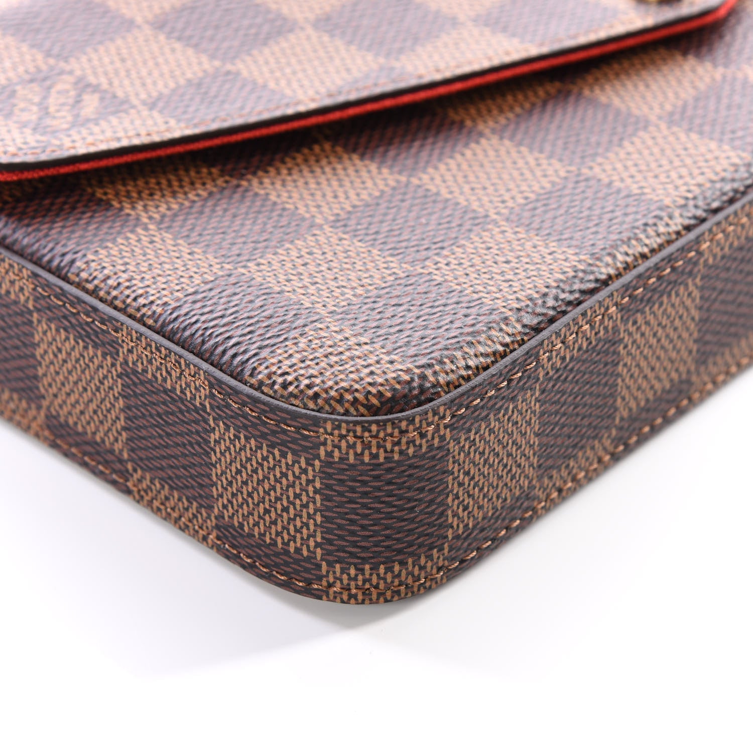Louis Vuitton Damier Ebene Pochette Felicie Chain Wallet 5 of 12