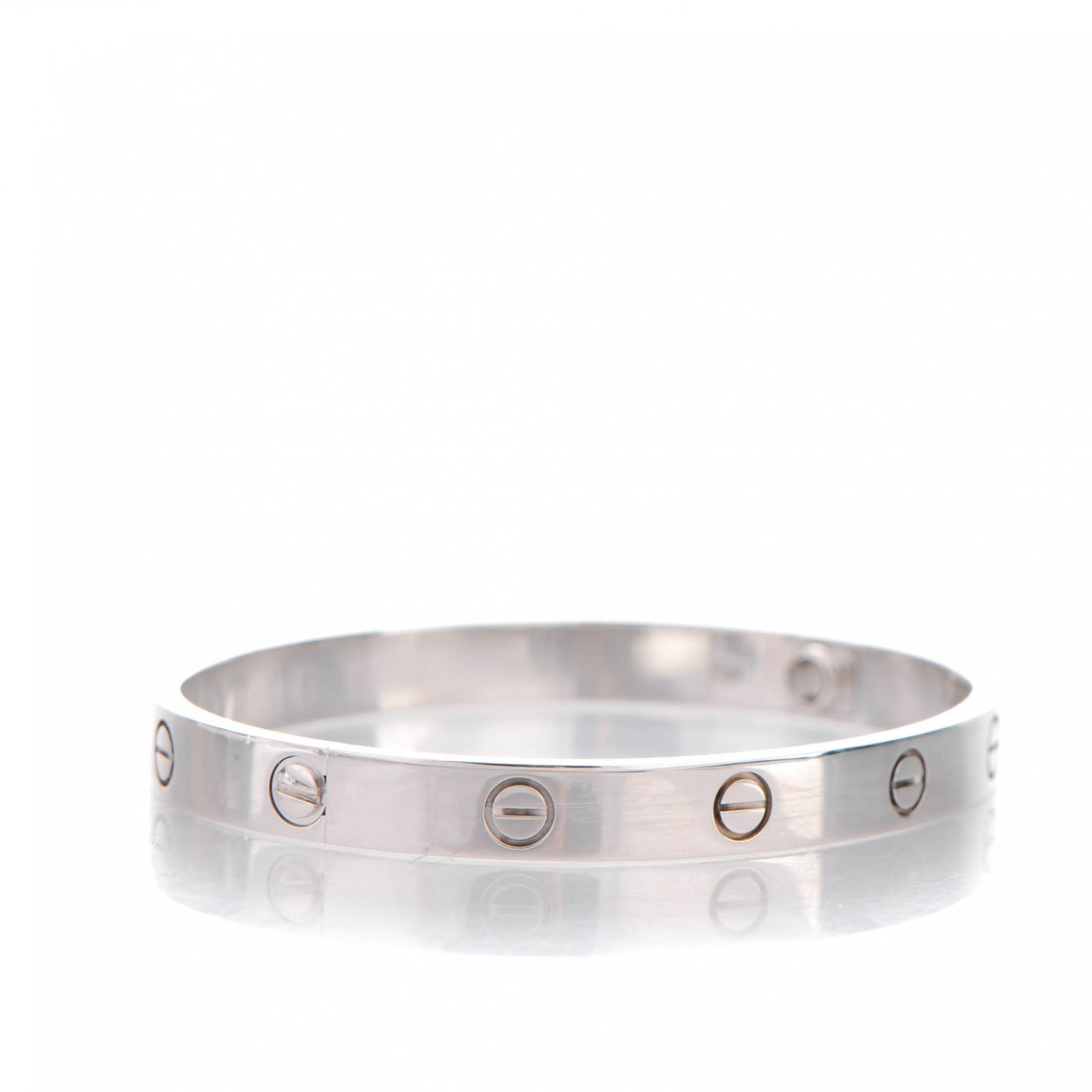 18K White Gold LOVE Bracelet 17