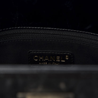 Chanel Glazed Crackled Calfskin Small Reissue Tote Black 7 of 9