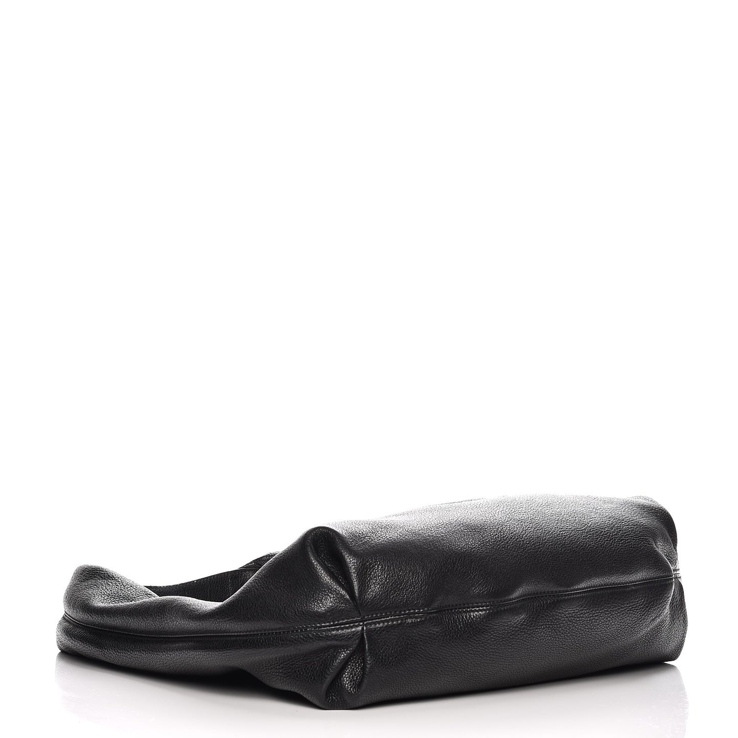 Pebbled Calfskin Large Soho Hobo Black