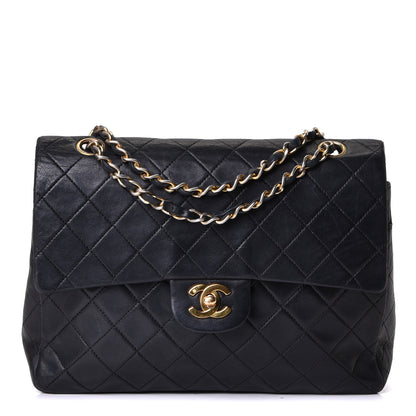Chanel Lambskin Quilted Double Flap Black 1 of 6