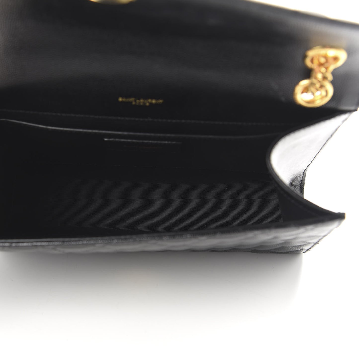 Grain De Poudre Textured Mixed Matelasse Triquilt Medium Monogram Satchel Black