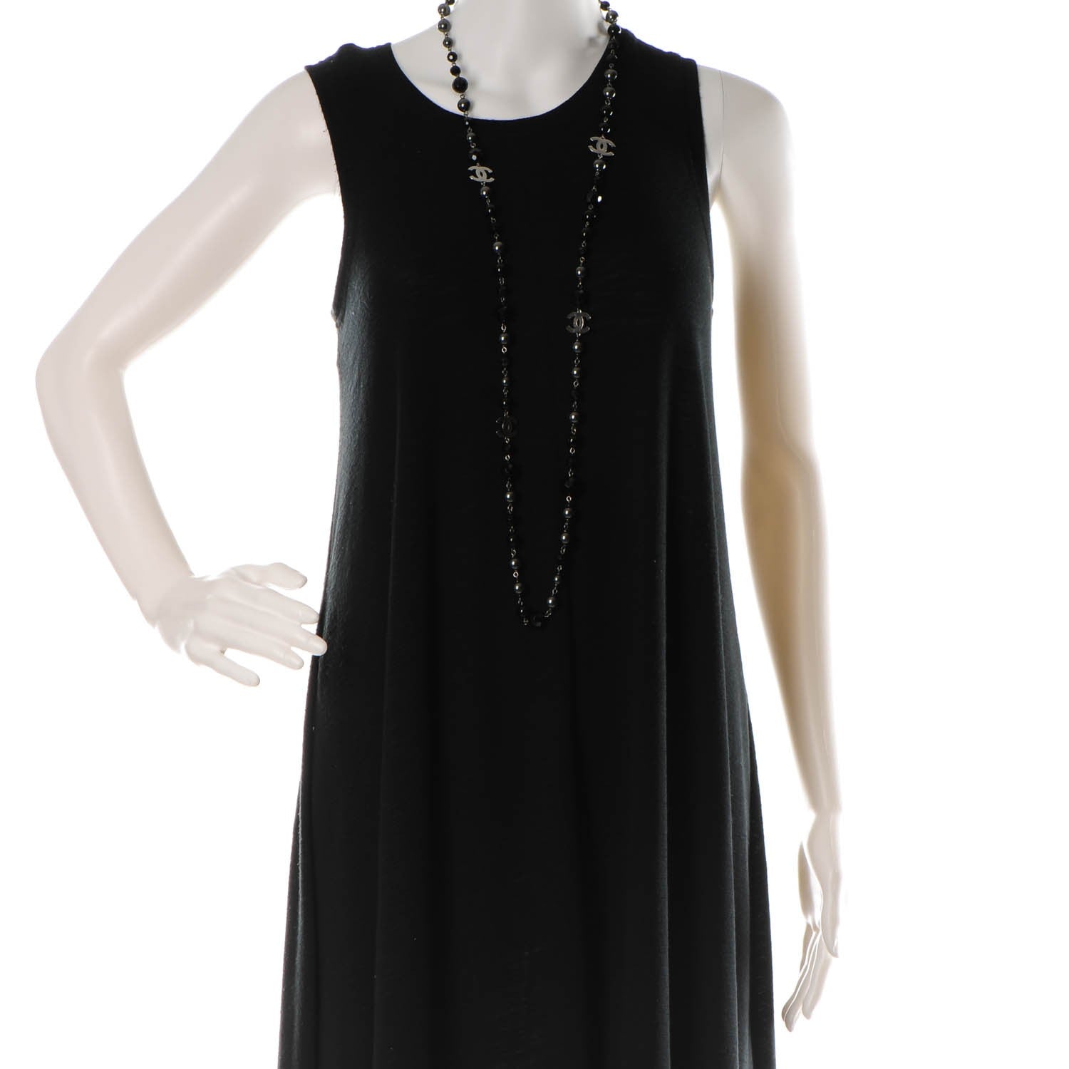 Chanel Ruthenium Bead CC Long Necklace Black 2 of 4