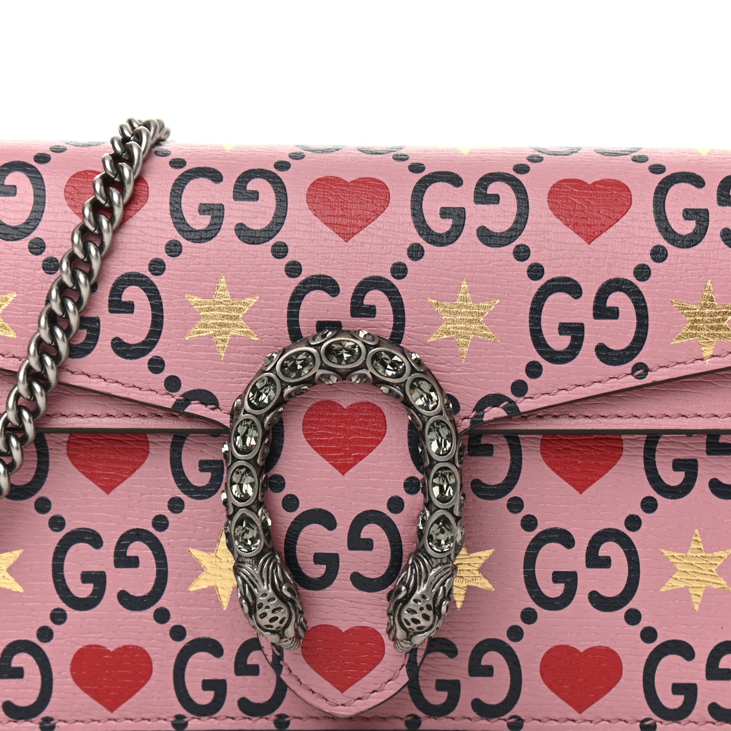 Gucci Calfskin Valentine's Day Exclusive Super Mini Dionysus Shoulder Bag 7 of 8