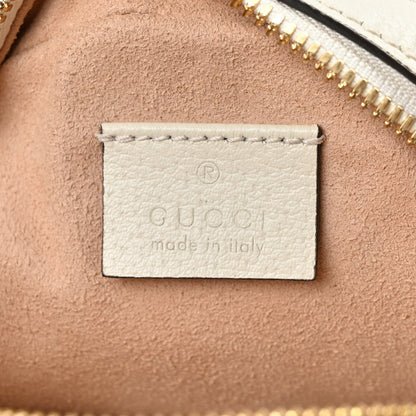 Gucci Textured Calfskin Web Mini Ophidia Round Shoulder Bag Mystic White 6 of 9