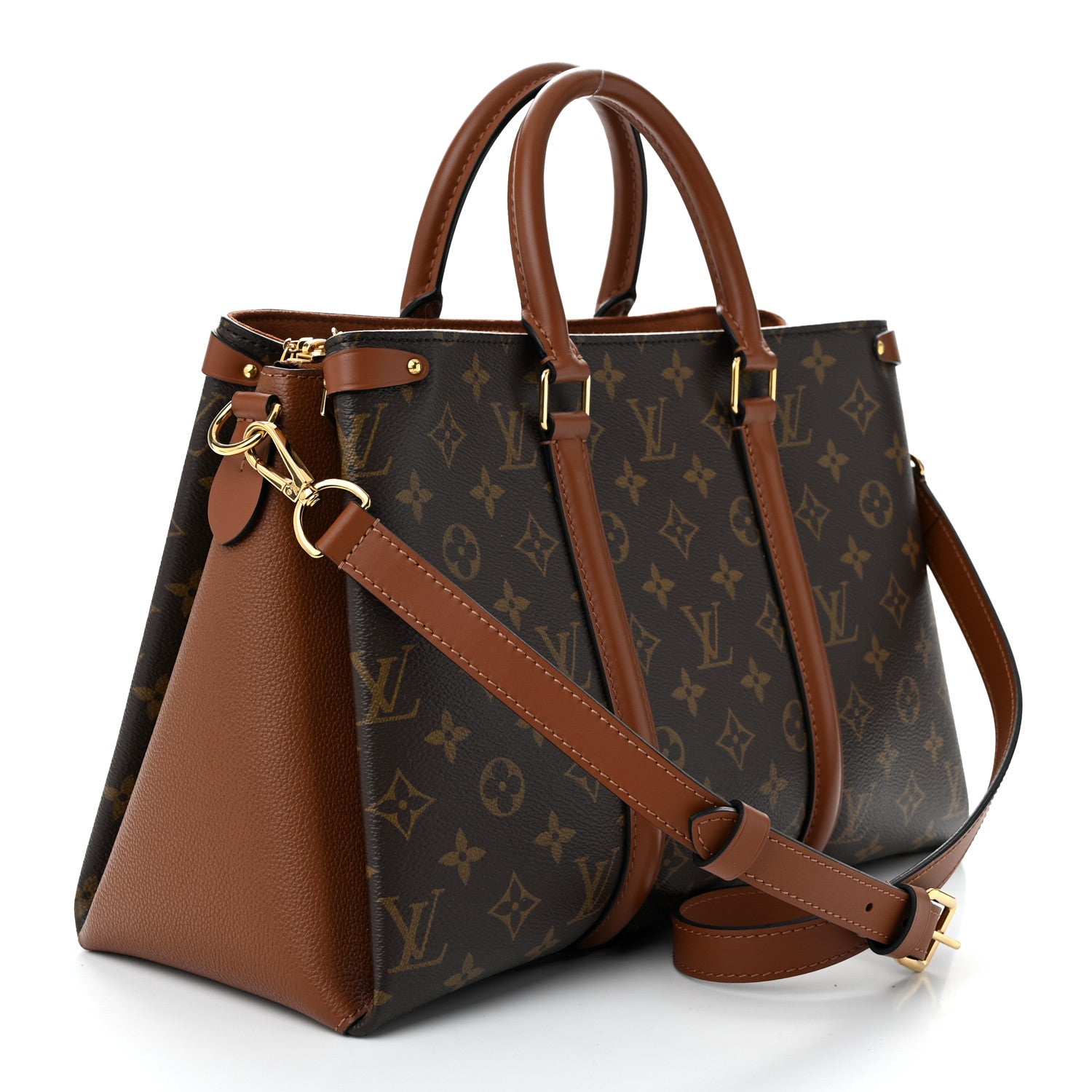 Louis Vuitton Monogram Soufflot MM Caramel 3 of 9