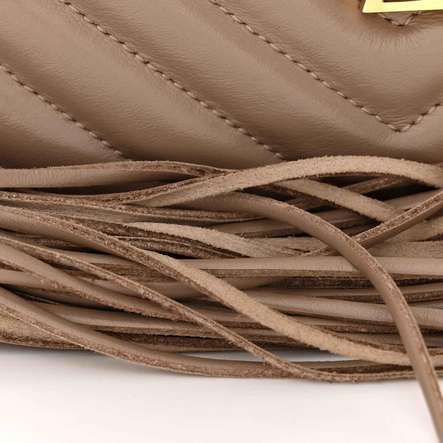 Calfskin Matelasse Monogram Lou Camera Bag Dark Beige