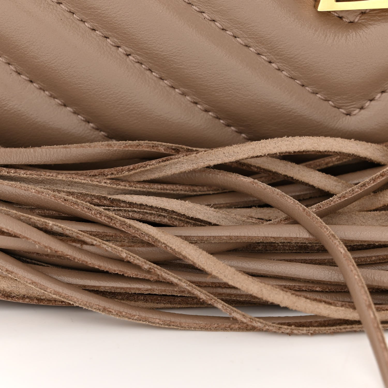Saint Laurent Calfskin Matelasse Monogram Lou Camera Bag Dark Beige 10 of 10