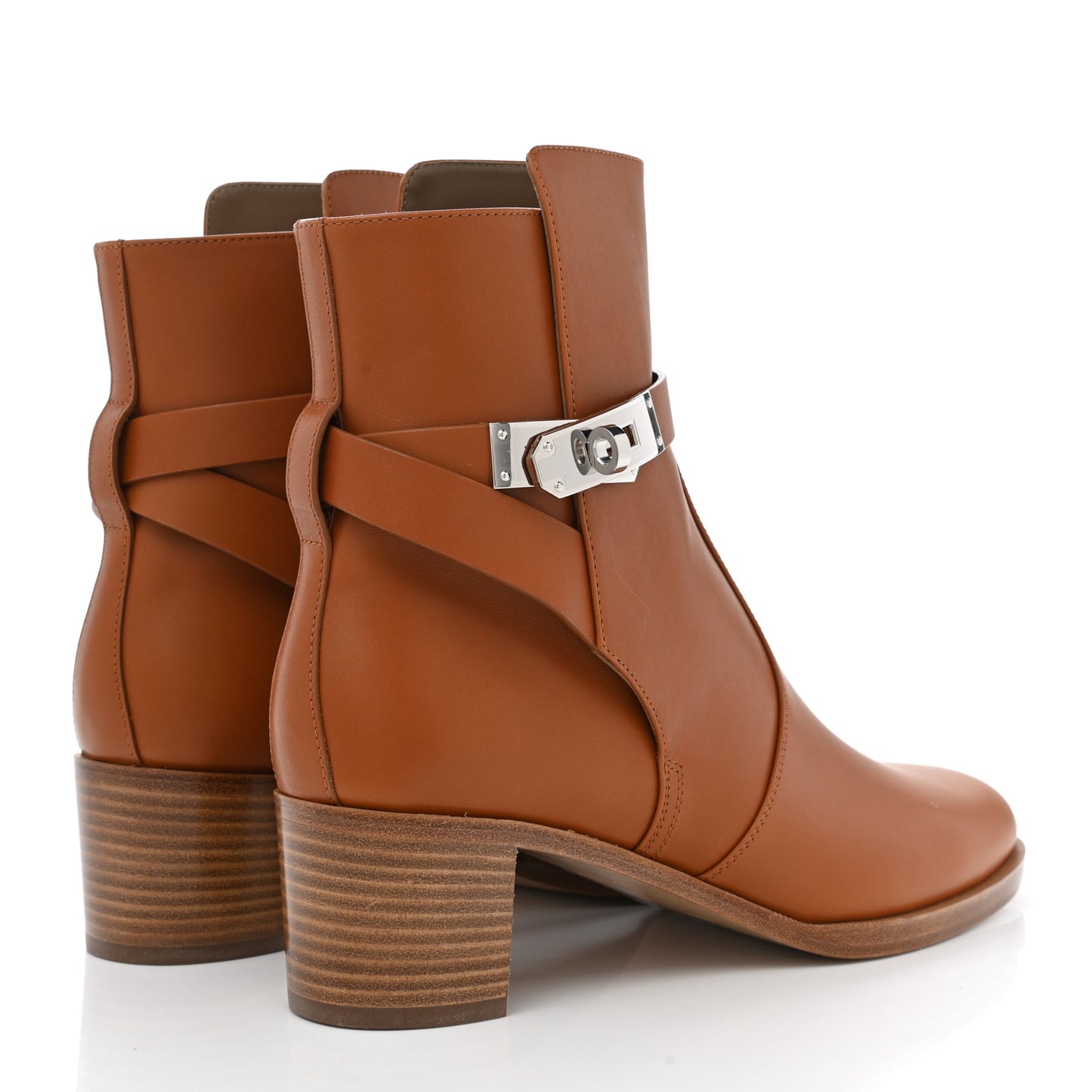 Calfskin Frenchie 50 Ankle Boots 39 Naturel