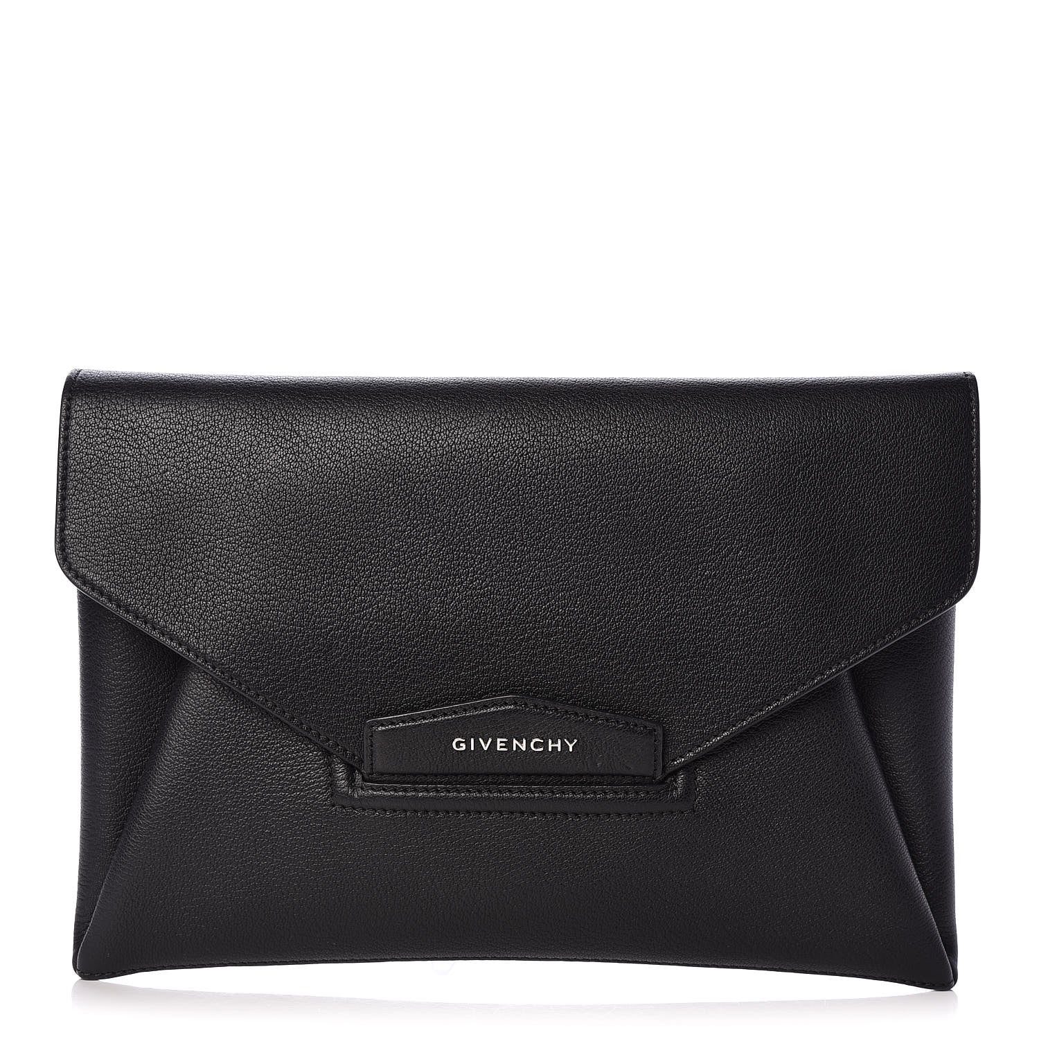 Givenchy Sugar Goatskin Medium Antigona Envelope Clutch Black 1 of 7