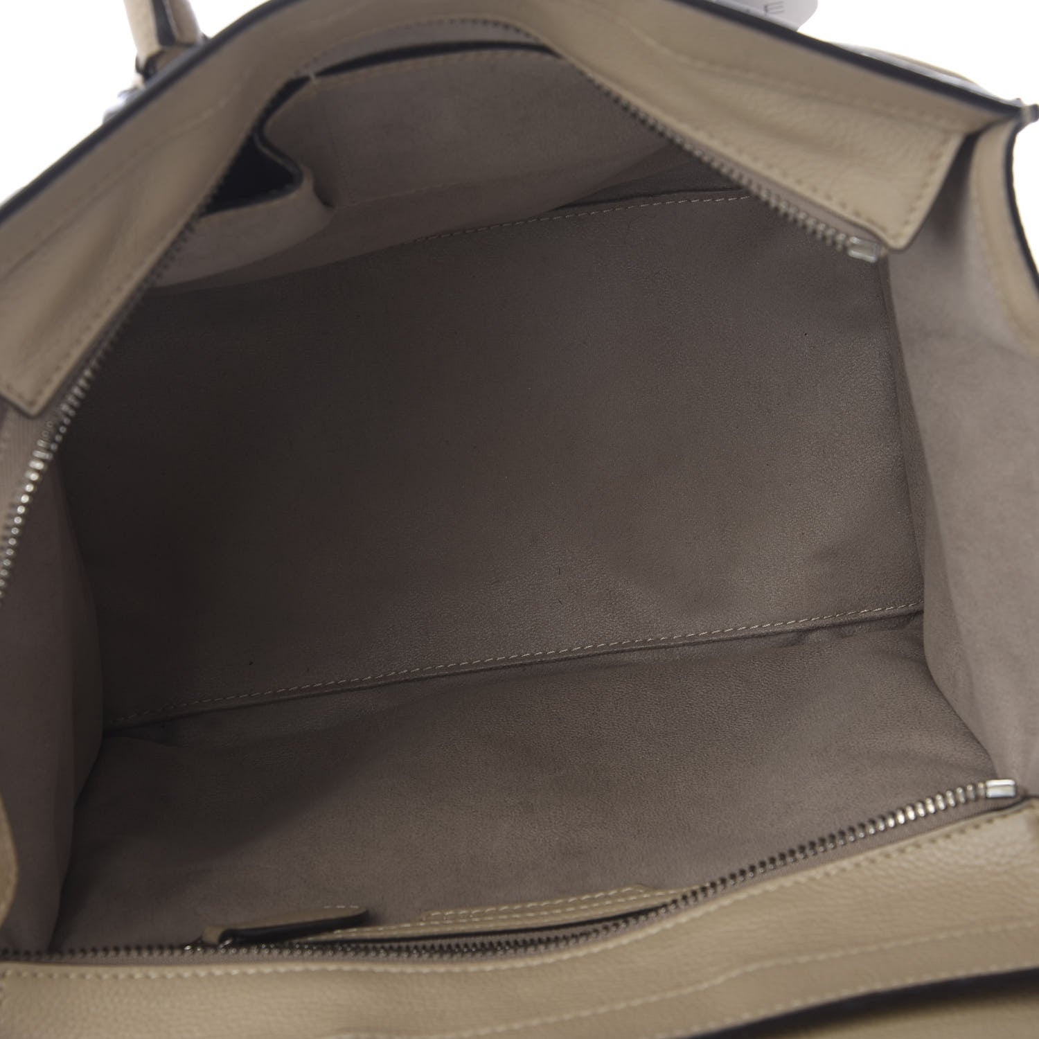 Celine Drummed Calfskin Mini Luggage Taupe 4 of 11