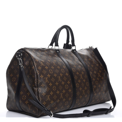 Louis Vuitton Monogram Macassar Keepall Bandouliere 55 3 of 7